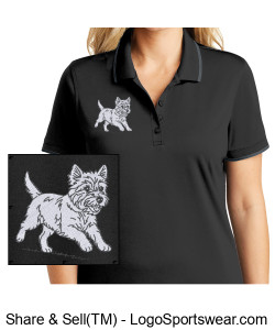 Ladies' Polo with embroidered Westie Design Zoom